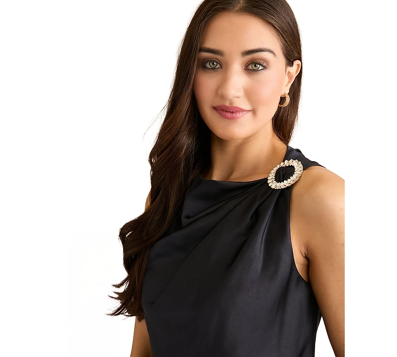 Muse Women's Asymmetric Neck Tank Top