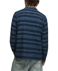 Lucky Brand Men's Long-Sleeve Indigo Pattern Shirt