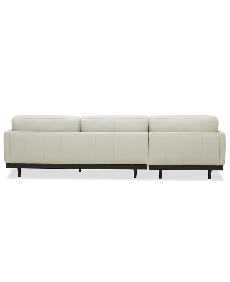 Clarie 2-Pc. Leather Chaise Sectional