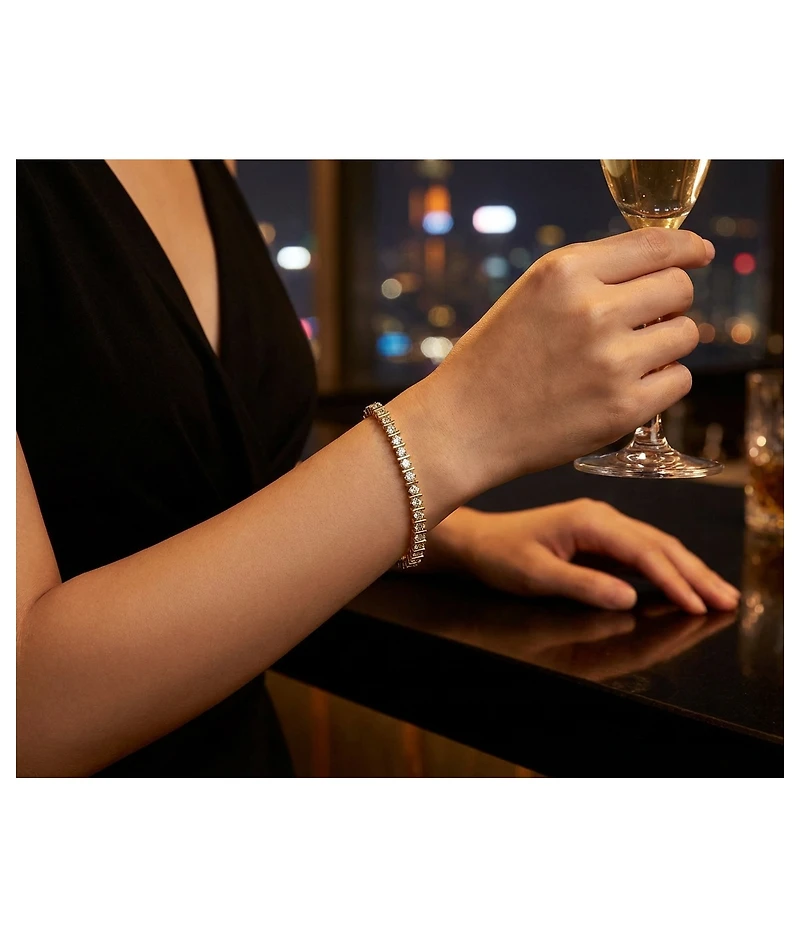 Bling Jewelry Classic 10CT Cz Solitaire Tennis Bracelet Cubic Zirconia .925 Sterling Silver 7 Inch