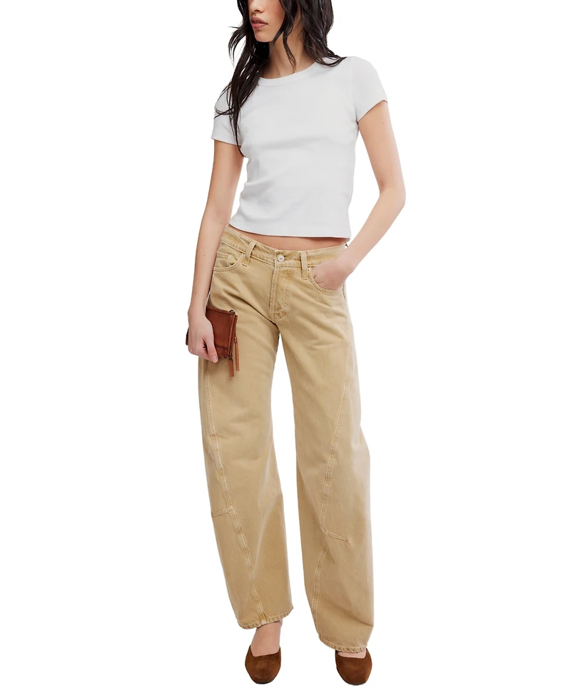 Free People Women's Cotton Fable Twisted Seam Jeans