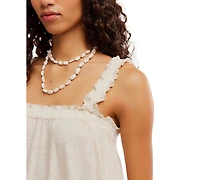 Free People Women's Cotton-Blend Spring Tide Tunic Top