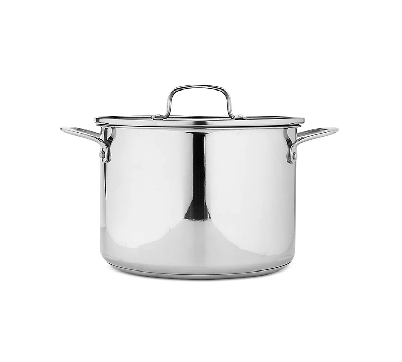 The Cellar Stainless-Steel 8-Qt. Covered Flat Stockpot, Macy's Exclusive