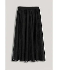Nocturne Women's Sheer Pleated Midi Skirt