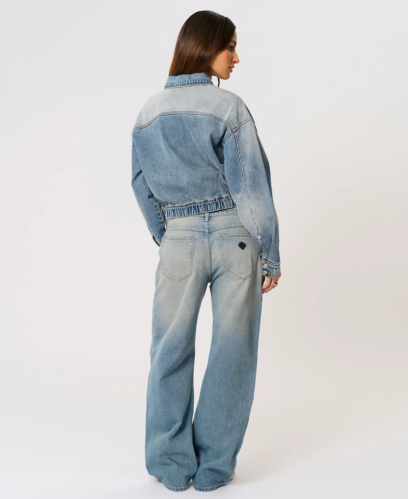 Abrand Women's Denim Full-Zip Jacket