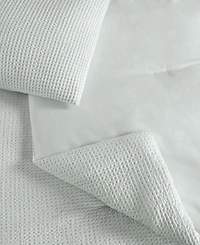 Laundry Stone Washed Cotton Waffle 3-Piece Comforter Set