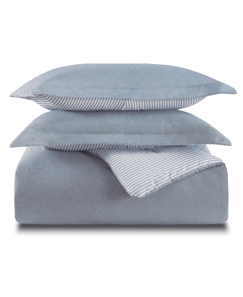 Laundry Chambray with Reverse Stripe 5-Piece Comforter Set