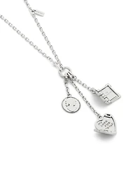 Coach Silver Runway Heart Charm Necklace