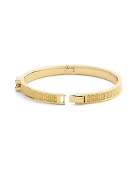 Coach Gold Signature C Textured Bangle Bracelet