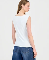 I.n.c. International Concepts Women's Hardware Detail Sleeveless Knit Top, Macy's Exclusive