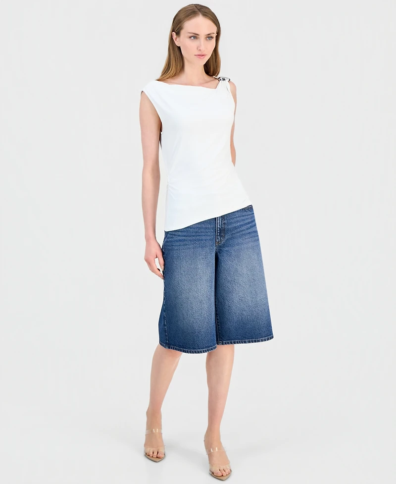 I.n.c. International Concepts Women's Hardware Detail Sleeveless Knit Top, Macy's Exclusive