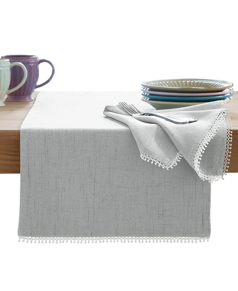 Lenox French Perle Solid Runner, 14" x 90"