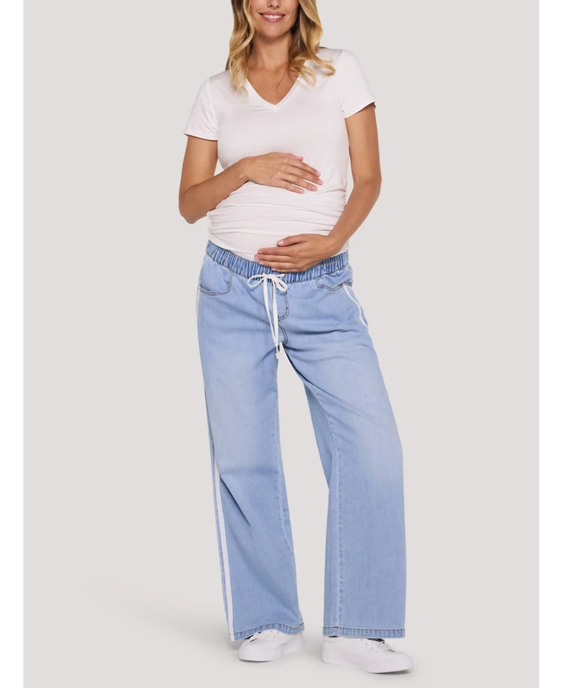 Motherhood Maternity Drawstring Pull On Wide Leg Pant