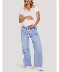 Motherhood Maternity Drawstring Pull On Wide Leg Pant