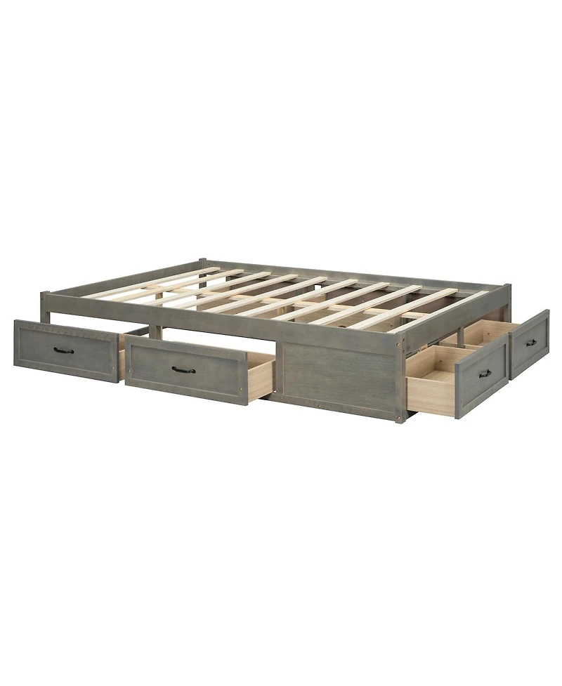 Streamdale Furniture Platform Bed With 6 Drawers