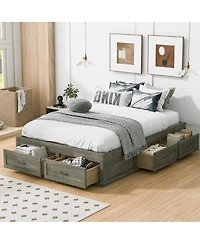 Streamdale Furniture Platform Bed With 6 Drawers