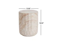 sumyeg Lightweight Concrete Cylinder Side Table for Indoor and Outdoor Use