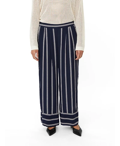 Masai Copenhagen Women's MaPattys Striped Wide Leg Trousers