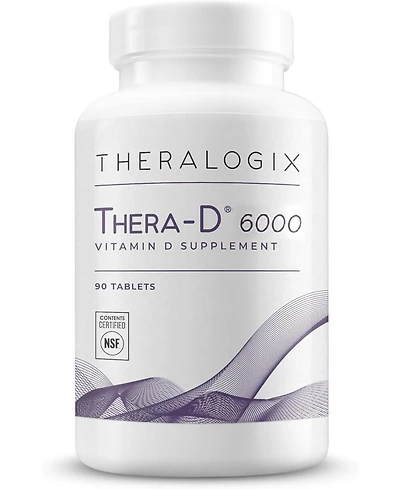 Theralogix Thera-d 6000 Vitamin D Supplement - 6,000 Iu (150 mcg) Vitamin D3 - 90-Day Supply - Immune Support Supplement for Women & Men