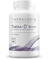 Theralogix Thera-d 6000 Vitamin D Supplement - 6,000 Iu (150 mcg) Vitamin D3 - 90-Day Supply - Immune Support Supplement for Women & Men