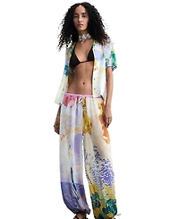 Desigual Women's Long floral print trousers
