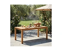 sumyeg Topmax 67-Inch Rectangular Outdoor Wooden Dining Table for Patio or Garden