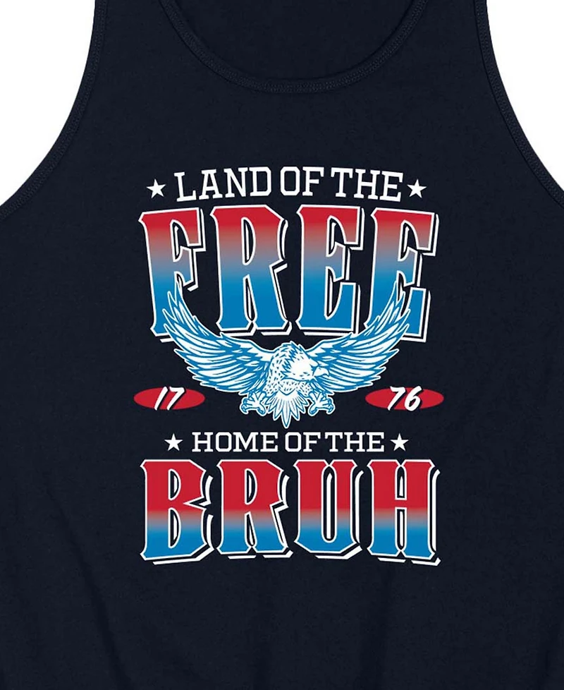 Airwaves Men's Land Of The Free Home Bruh Sleeveless Graphic Tank T-Shirts