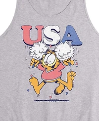 Airwaves Men's Garfield Usa Cheer Sleeveless Graphic Tank T-Shirts