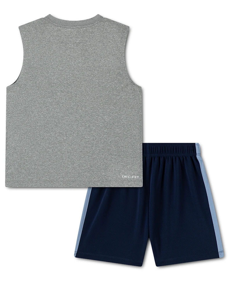 Nike Boys' 4-7 Sleeveless Top and Shorts, 2-Piece Set
