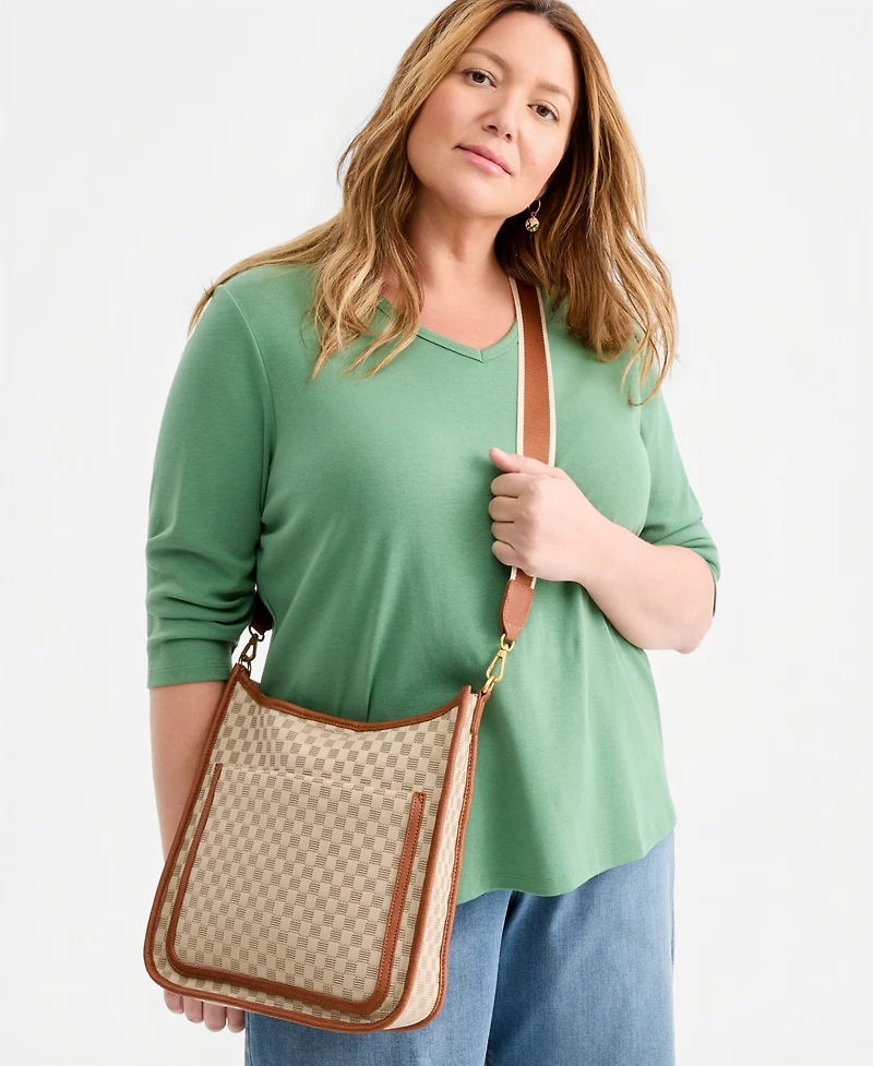 Style & Co Small Studded Dip Crossbody Bag