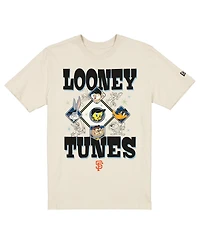 New Era Men's and Women's Cream San Francisco Giants Looney Tunes T-Shirt