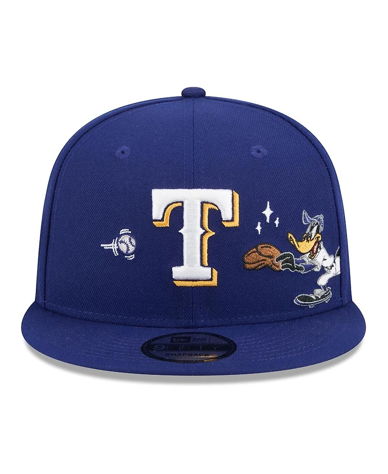 New Era Men's Royal Texas Rangers Looney Tunes Daffy Duck 9FIFTY Snapback Hat