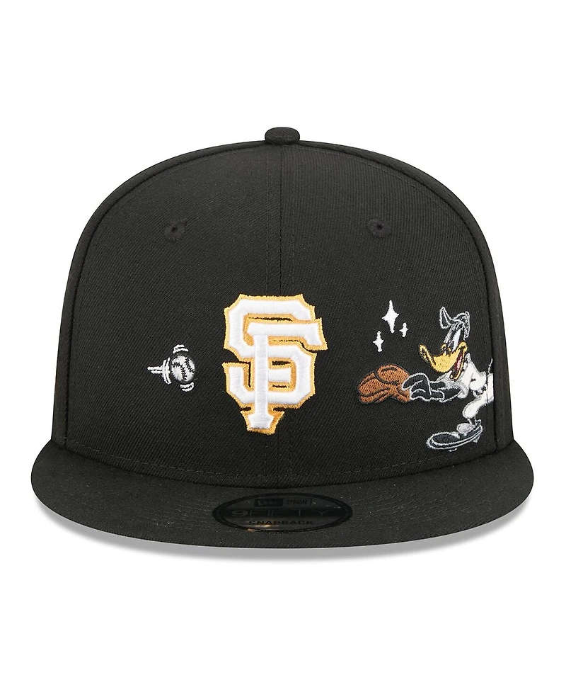 New Era Men's Black San Francisco Giants Looney Tunes Daffy Duck 9FIFTY Snapback Hat