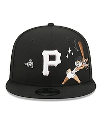 New Era Men's Black Pittsburgh Pirates Looney Tunes Lola Bunny 9FIFTY Snapback Hat