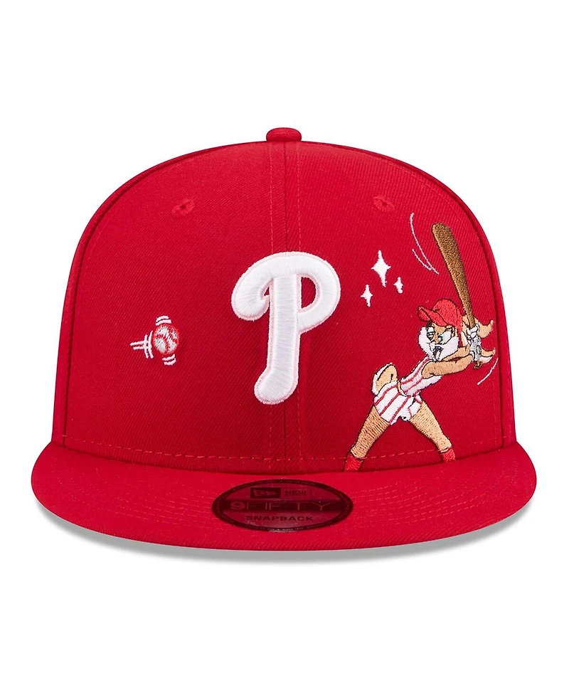 New Era Men's Red Philadelphia Phillies Looney Tunes Lola Bunny 9FIFTY Snapback Hat