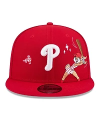 New Era Men's Red Philadelphia Phillies Looney Tunes Lola Bunny 9FIFTY Snapback Hat