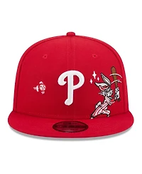 New Era Men's Red Philadelphia Phillies Looney Tunes Bugs Bunny 9FIFTY Snapback Hat
