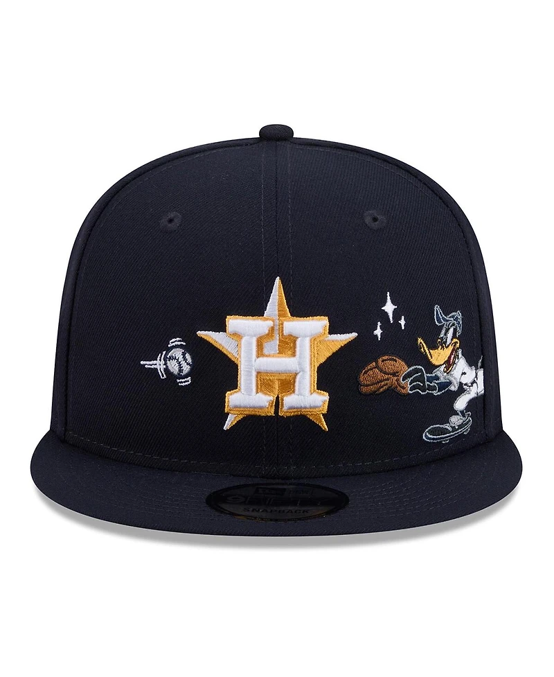 New Era Men's Navy Houston Astros Looney Tunes Daffy Duck 9FIFTY Snapback Hat