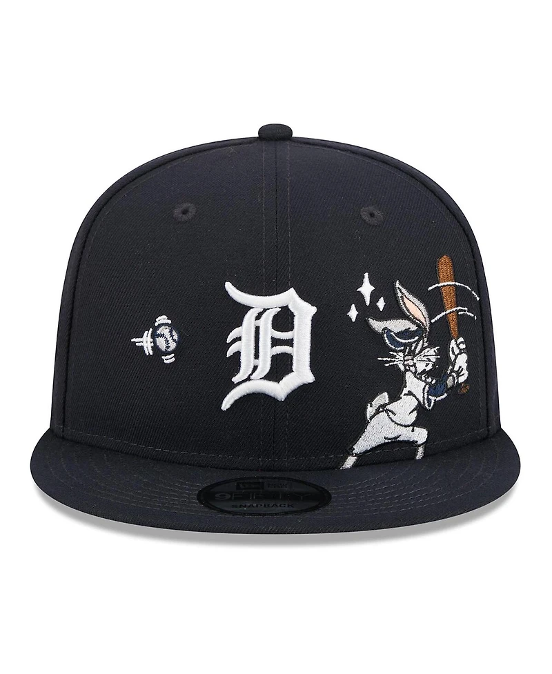 New Era Men's Navy Detroit Tigers Looney Tunes Bugs Bunny 9FIFTY Snapback Hat