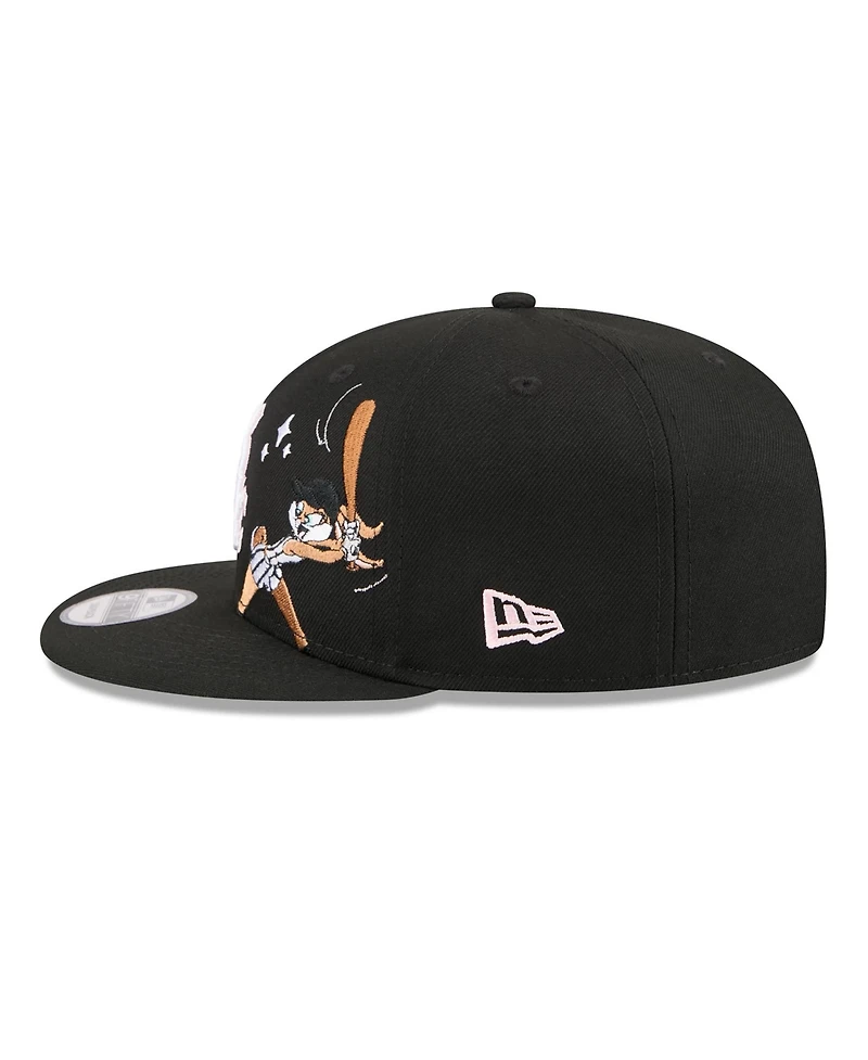 New Era Men's Black Chicago White Sox Looney Tunes Lola Bunny 9FIFTY Snapback Hat