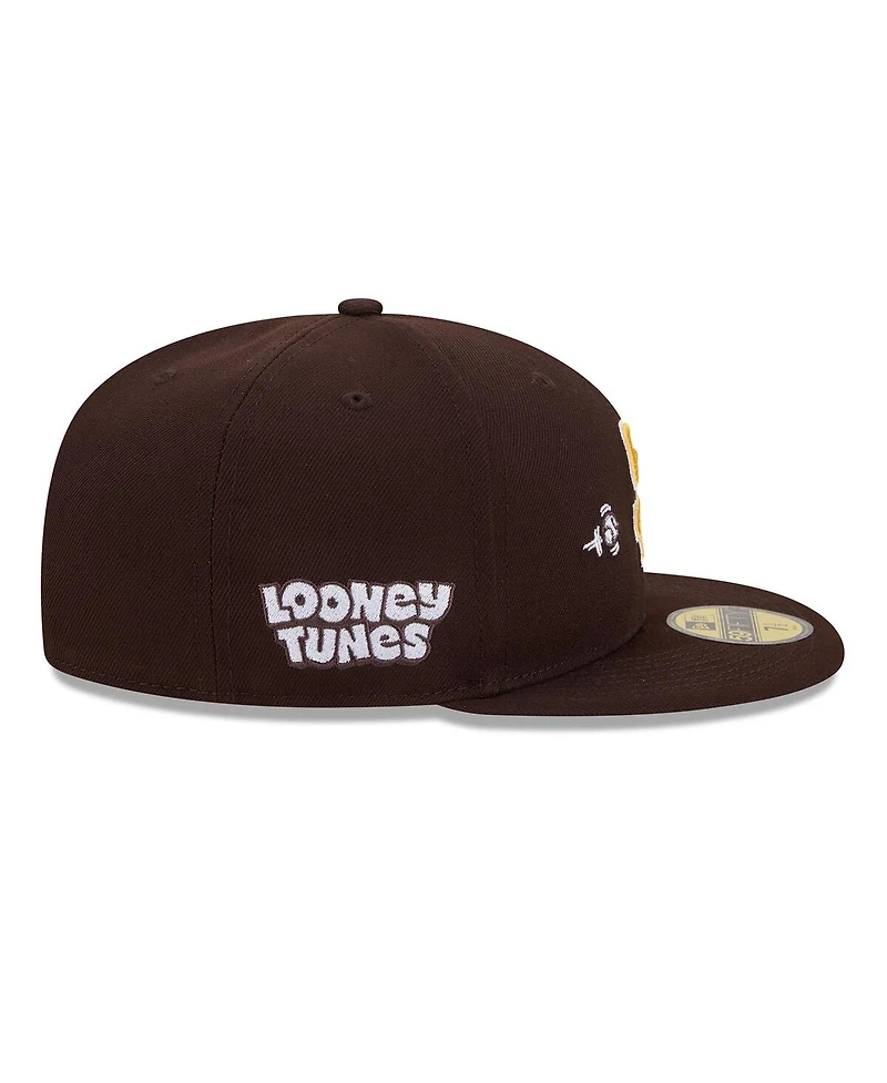 New Era Men's Brown San Diego Padres Looney Tunes Bugs Bunny 59FIFTY Fitted Hat