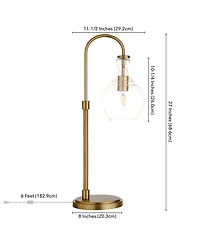 Hudson & Canal Verona 27" Metal Tall Arc Table Lamp