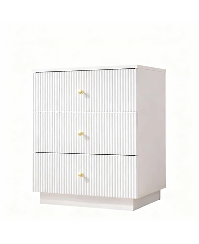 Yigii Durable Wood Space-Efficient Modern Fluted Dresser