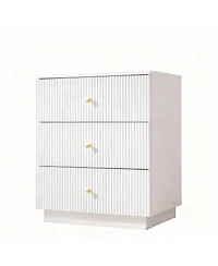 Yigii Durable Wood Space-Efficient Modern Fluted Dresser