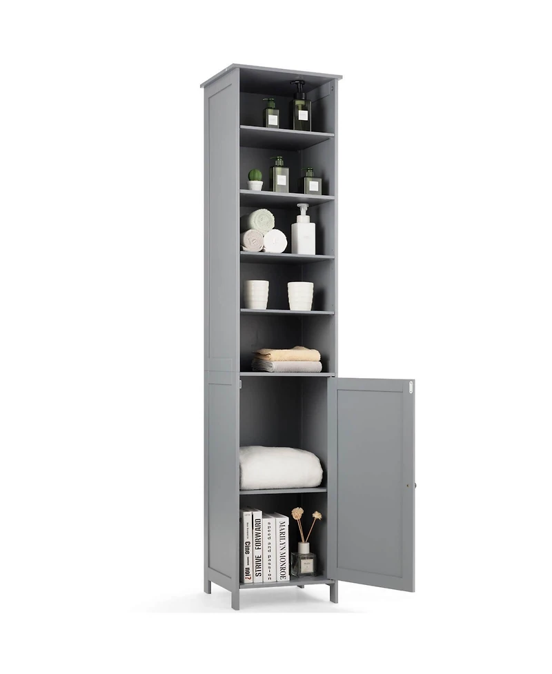 sumyeg 72 Inch Freestanding Tall Bathroom Floor Storage Cabinet
