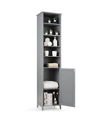 sumyeg 72 Inch Freestanding Tall Bathroom Floor Storage Cabinet