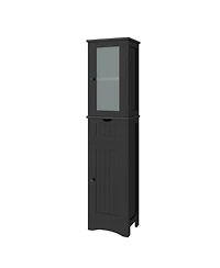 Volenca Tall Floor Storage Cabinet with 2 Doors and 1 Drawer for Bathroom