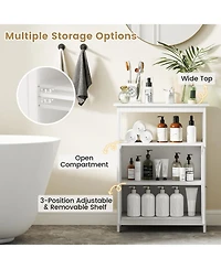 Volenca Bathroom Floor Cabinet Freestanding Storage Organizer with Open Compartment
