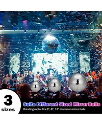 Yescom Disco Ball Motor 6RPM with 18 Rgbw Led Lights for Mirror Balls - Dj, Party, Club, Event Decor, Etl Certified