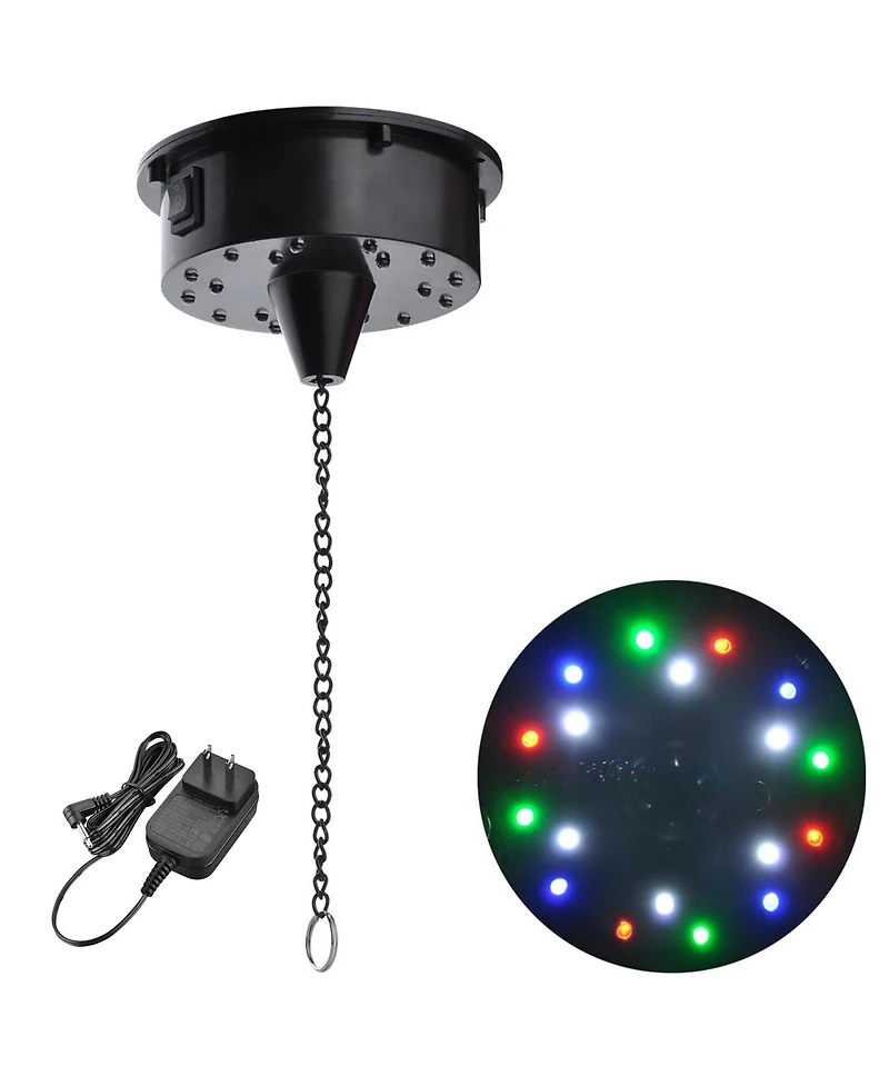 Yescom Disco Ball Motor 6RPM with 18 Rgbw Led Lights for Mirror Balls - Dj, Party, Club, Event Decor, Etl Certified